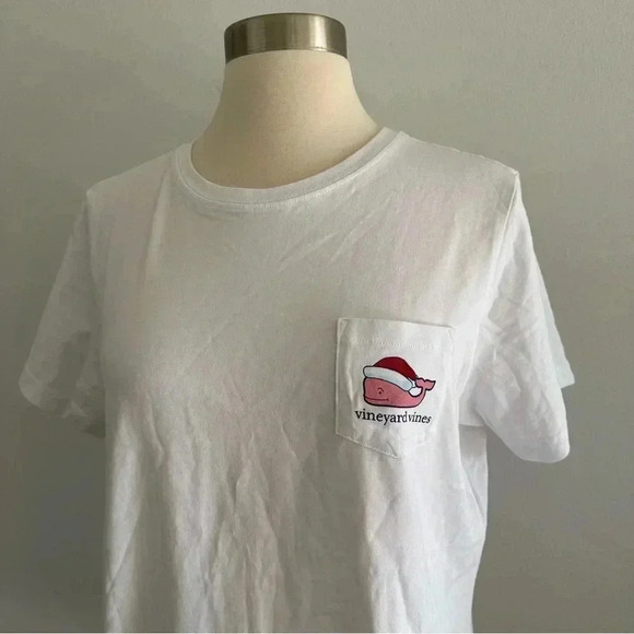 Vineyard Vines 100% Cotton Tee Merry Christmas Sz M - Picture 5 of 7